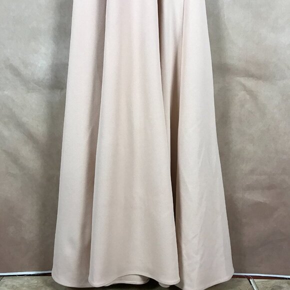 Aidan by Aidan Mattox Blush Pink Crepe Cutout Detail Gown NWT Size 0 - Picture 9 of 10